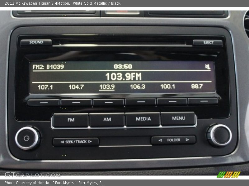 White Gold Metallic / Black 2012 Volkswagen Tiguan S 4Motion