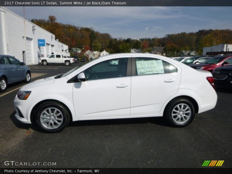Summit White / Jet Black/Dark Titanium 2017 Chevrolet Sonic LT Sedan