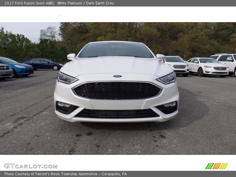 White Platinum / Dark Earth Grey 2017 Ford Fusion Sport AWD