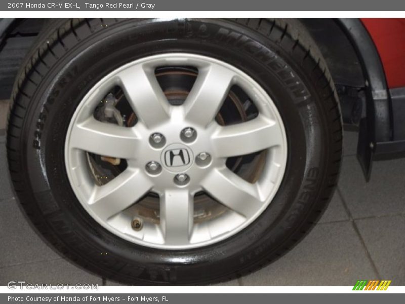 Tango Red Pearl / Gray 2007 Honda CR-V EX-L