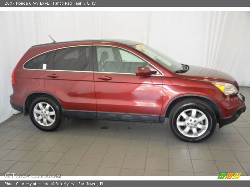 Tango Red Pearl / Gray 2007 Honda CR-V EX-L