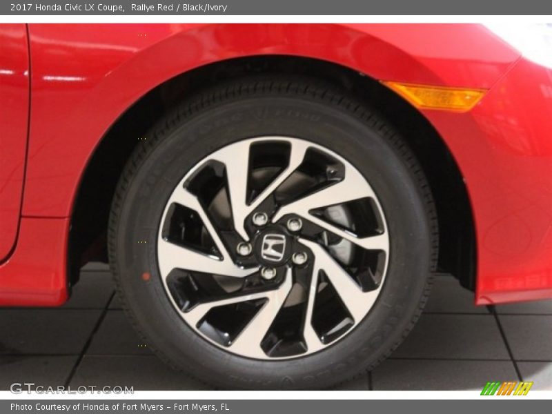Rallye Red / Black/Ivory 2017 Honda Civic LX Coupe