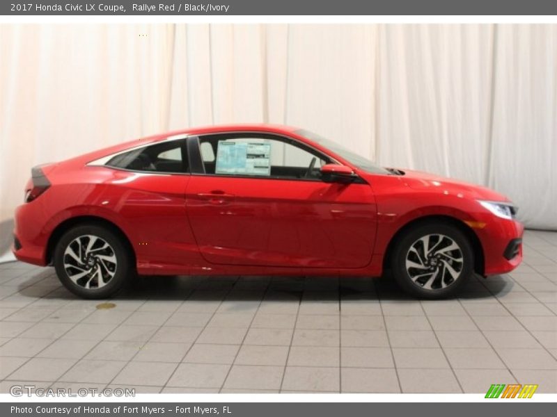 Rallye Red / Black/Ivory 2017 Honda Civic LX Coupe