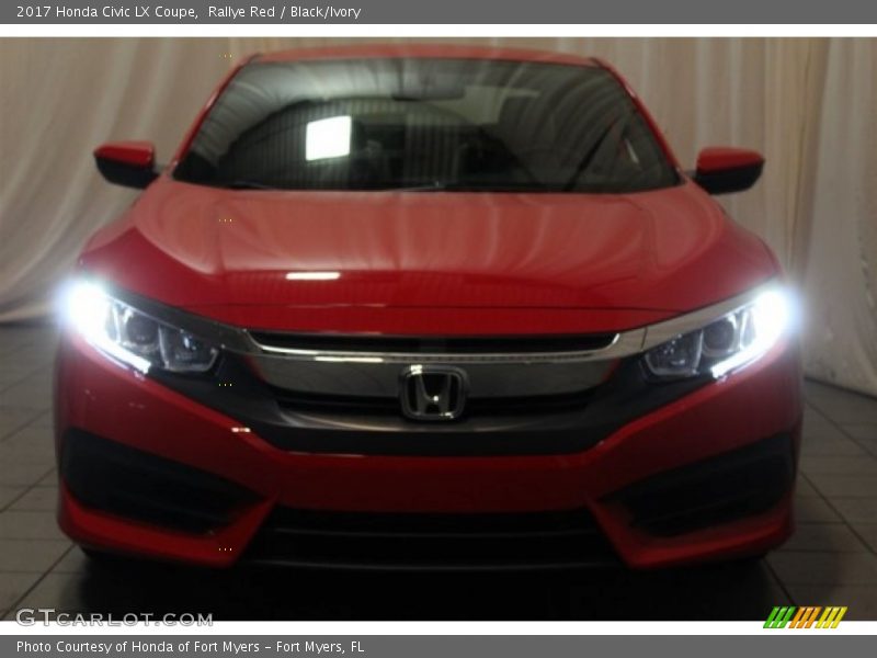 Rallye Red / Black/Ivory 2017 Honda Civic LX Coupe