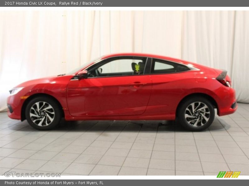 Rallye Red / Black/Ivory 2017 Honda Civic LX Coupe