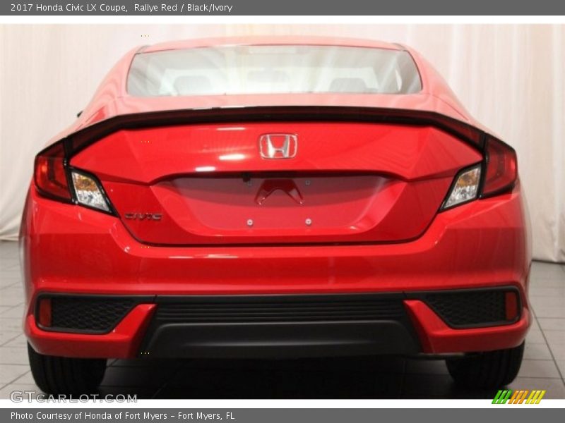 Rallye Red / Black/Ivory 2017 Honda Civic LX Coupe