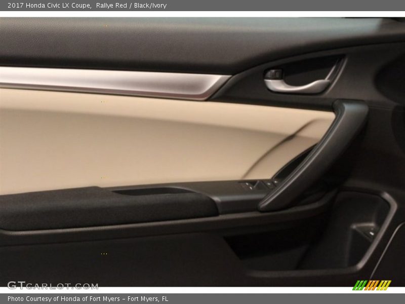 Rallye Red / Black/Ivory 2017 Honda Civic LX Coupe
