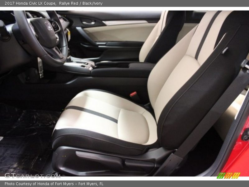 Rallye Red / Black/Ivory 2017 Honda Civic LX Coupe