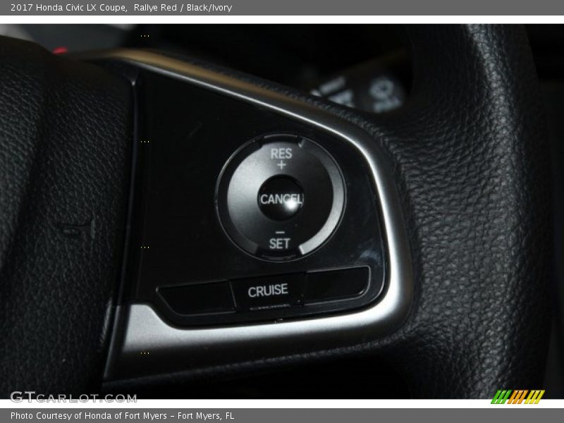 Rallye Red / Black/Ivory 2017 Honda Civic LX Coupe