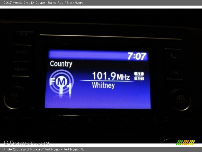 Rallye Red / Black/Ivory 2017 Honda Civic LX Coupe