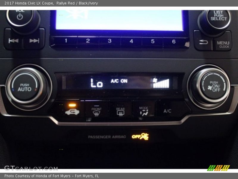 Rallye Red / Black/Ivory 2017 Honda Civic LX Coupe
