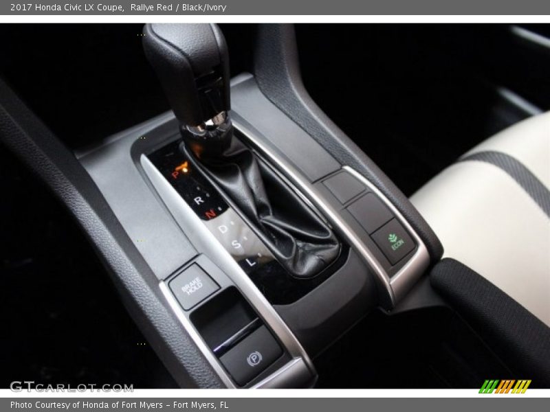 Rallye Red / Black/Ivory 2017 Honda Civic LX Coupe