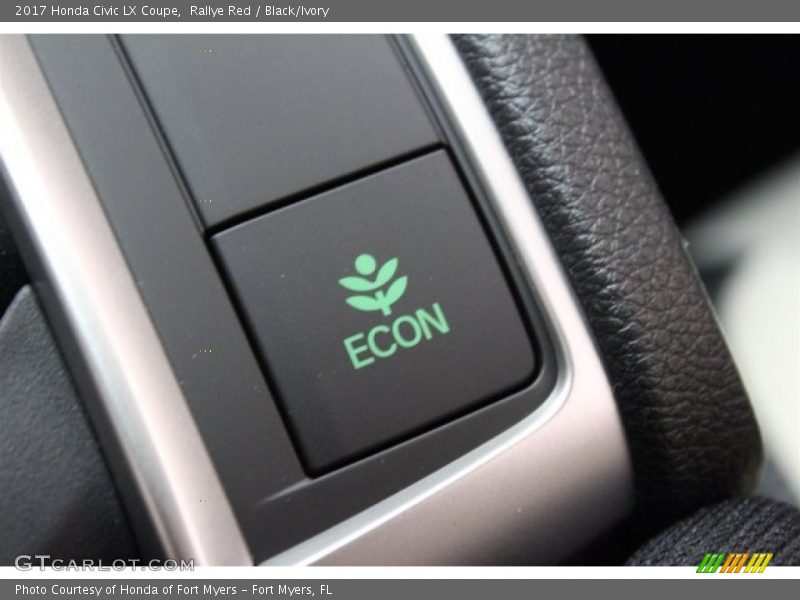 Rallye Red / Black/Ivory 2017 Honda Civic LX Coupe