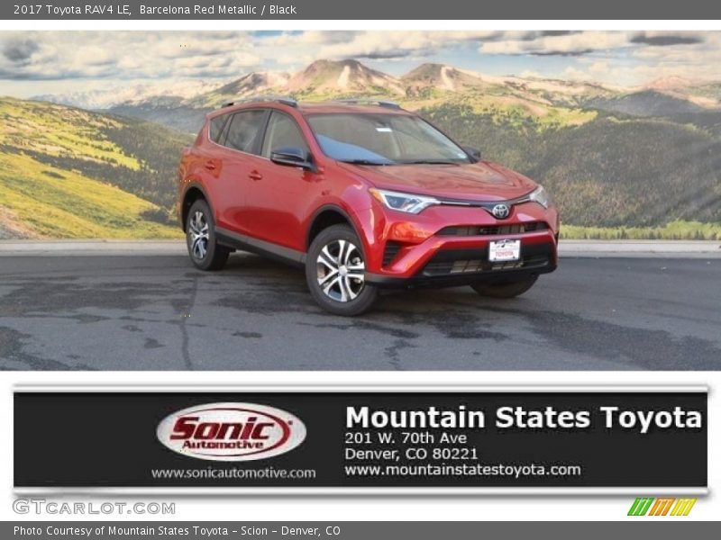 Barcelona Red Metallic / Black 2017 Toyota RAV4 LE