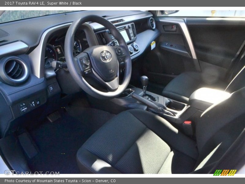 Super White / Black 2017 Toyota RAV4 LE