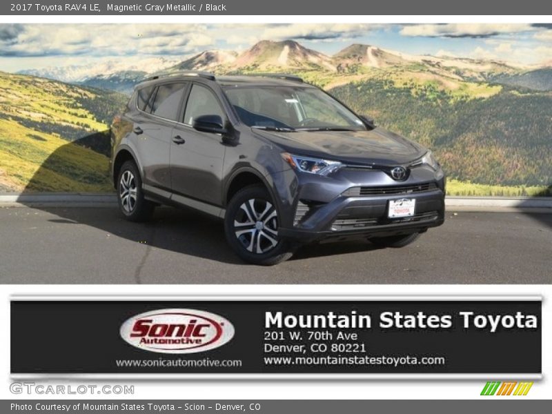 Magnetic Gray Metallic / Black 2017 Toyota RAV4 LE