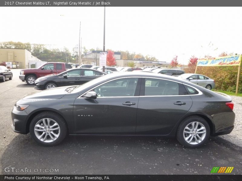 Nightfall Gray Metallic / Jet Black 2017 Chevrolet Malibu LT