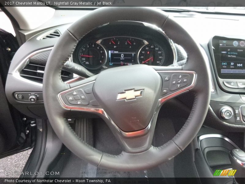 Nightfall Gray Metallic / Jet Black 2017 Chevrolet Malibu LT