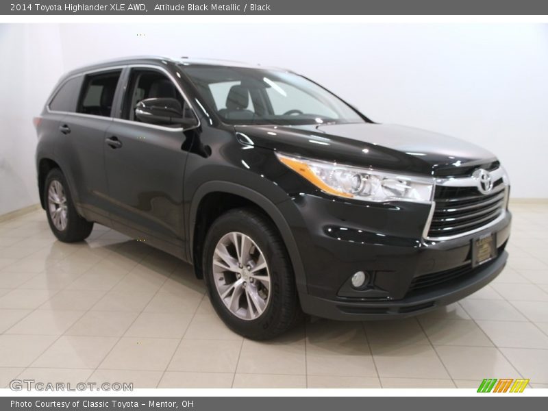 Attitude Black Metallic / Black 2014 Toyota Highlander XLE AWD