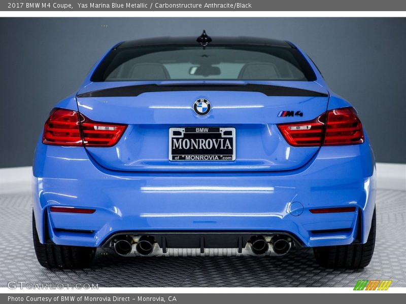 Yas Marina Blue Metallic / Carbonstructure Anthracite/Black 2017 BMW M4 Coupe
