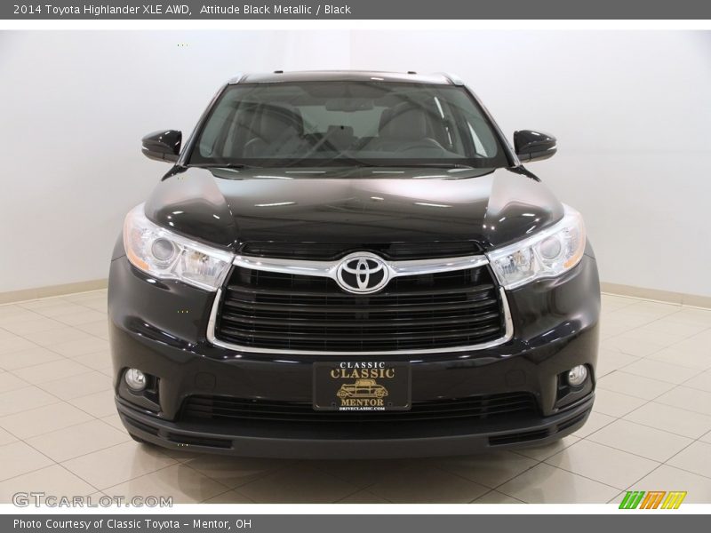 Attitude Black Metallic / Black 2014 Toyota Highlander XLE AWD