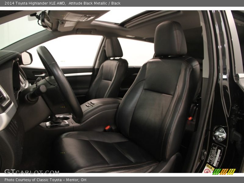Attitude Black Metallic / Black 2014 Toyota Highlander XLE AWD