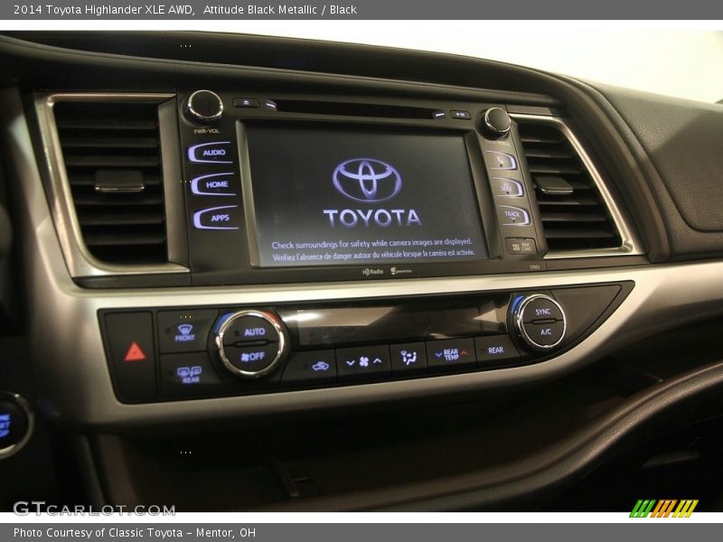 Attitude Black Metallic / Black 2014 Toyota Highlander XLE AWD