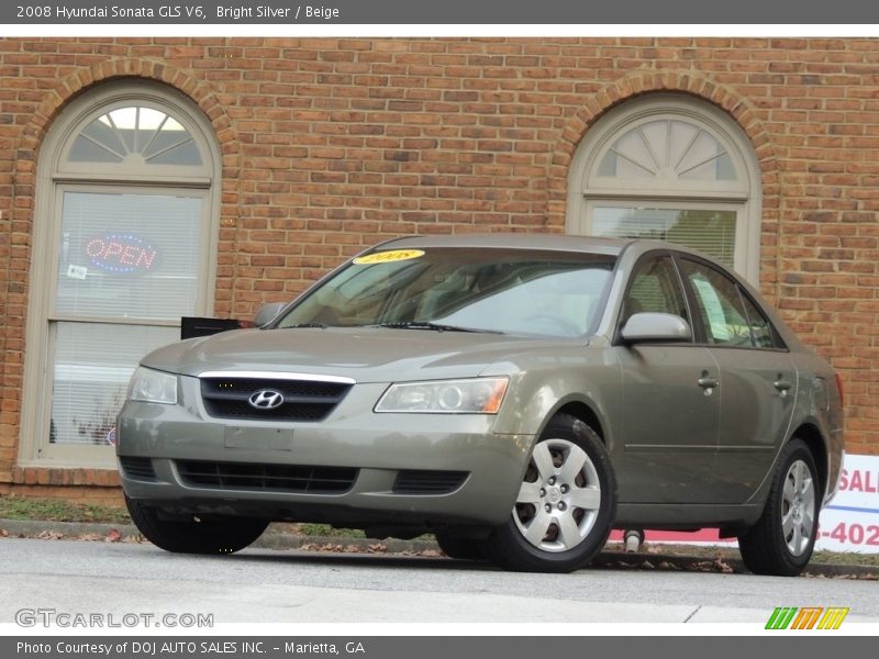 Bright Silver / Beige 2008 Hyundai Sonata GLS V6