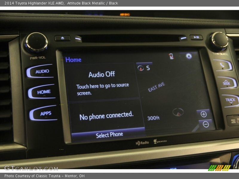 Attitude Black Metallic / Black 2014 Toyota Highlander XLE AWD
