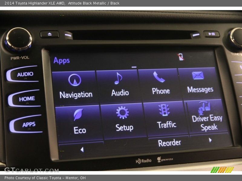 Attitude Black Metallic / Black 2014 Toyota Highlander XLE AWD