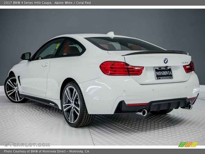 Alpine White / Coral Red 2017 BMW 4 Series 440i Coupe