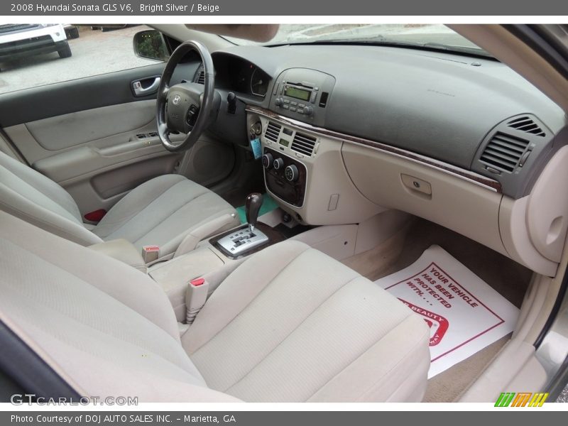 Bright Silver / Beige 2008 Hyundai Sonata GLS V6