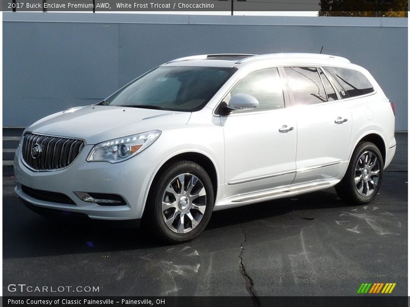 White Frost Tricoat / Choccachino 2017 Buick Enclave Premium AWD