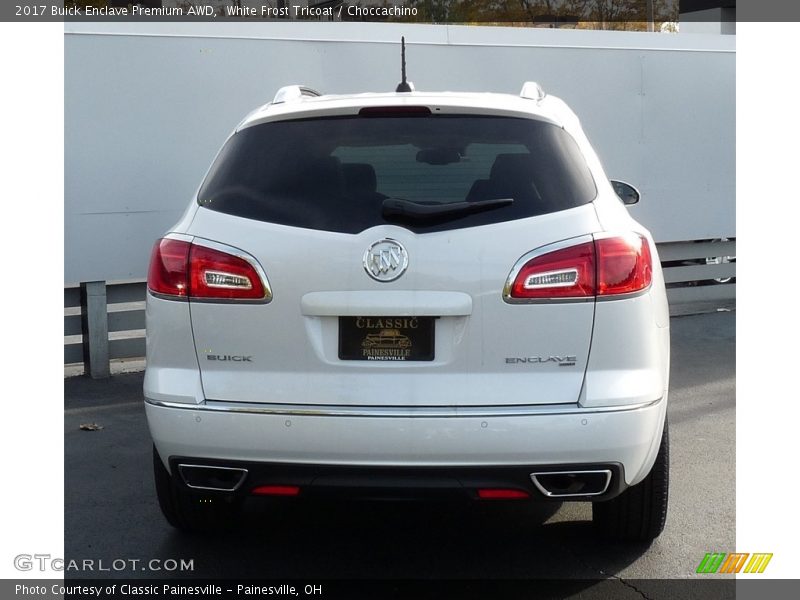 White Frost Tricoat / Choccachino 2017 Buick Enclave Premium AWD