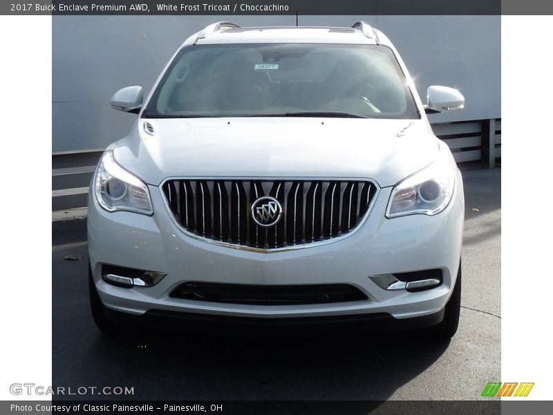 White Frost Tricoat / Choccachino 2017 Buick Enclave Premium AWD