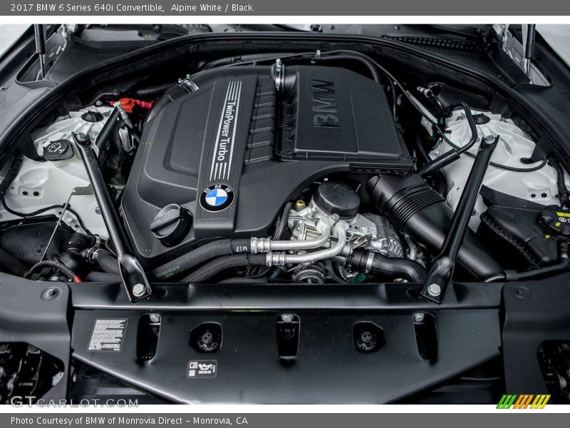  2017 6 Series 640i Convertible Engine - 3.0 Liter DI TwinPower Turbocharged DOHC 24-Valve VVT Inline 6 Cylinder