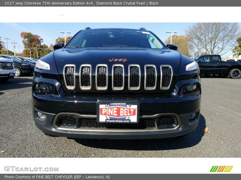 Diamond Black Crystal Pearl / Black 2017 Jeep Cherokee 75th Anniversary Edition 4x4