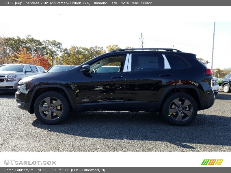 Diamond Black Crystal Pearl / Black 2017 Jeep Cherokee 75th Anniversary Edition 4x4