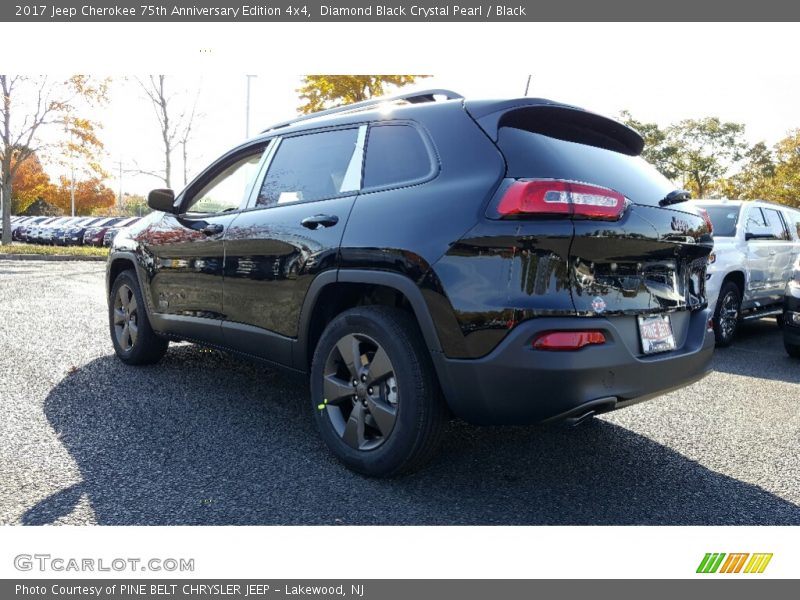 Diamond Black Crystal Pearl / Black 2017 Jeep Cherokee 75th Anniversary Edition 4x4