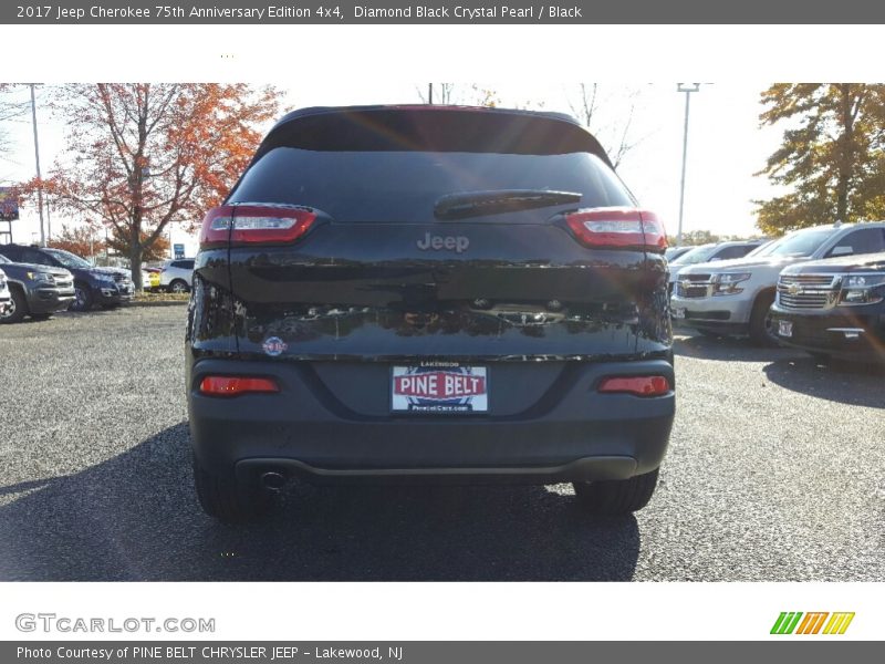 Diamond Black Crystal Pearl / Black 2017 Jeep Cherokee 75th Anniversary Edition 4x4