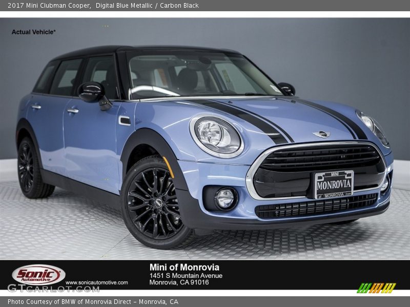 Digital Blue Metallic / Carbon Black 2017 Mini Clubman Cooper