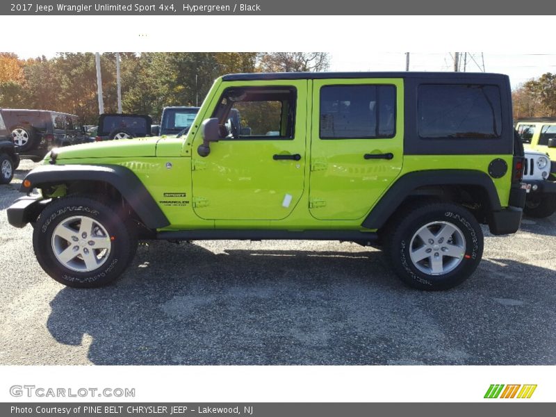 Hypergreen / Black 2017 Jeep Wrangler Unlimited Sport 4x4