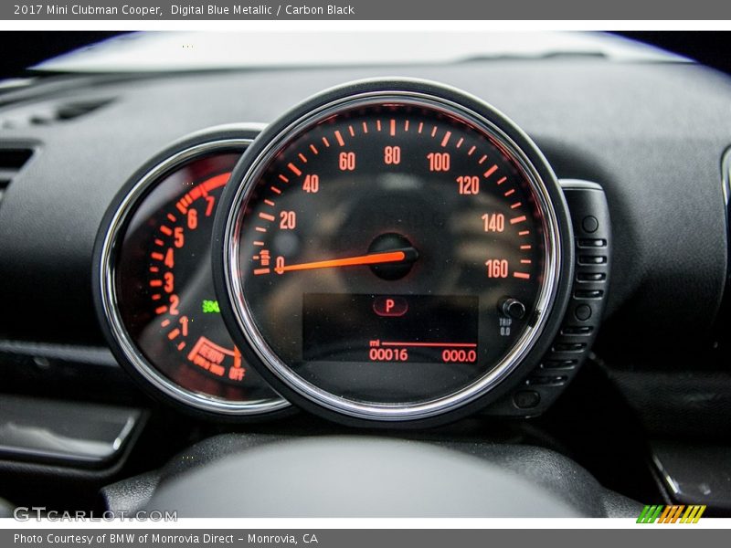 Digital Blue Metallic / Carbon Black 2017 Mini Clubman Cooper