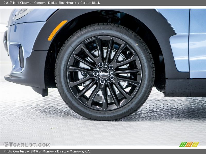 Digital Blue Metallic / Carbon Black 2017 Mini Clubman Cooper