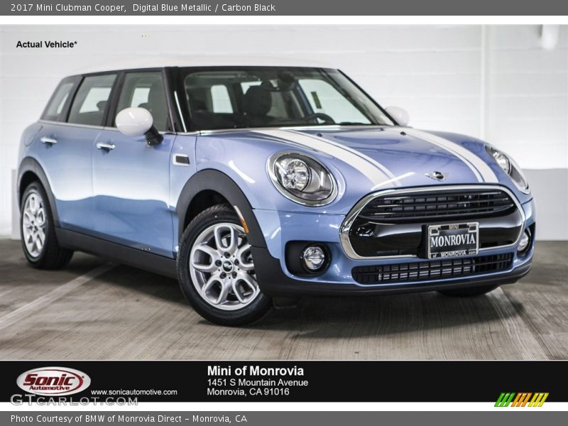 Digital Blue Metallic / Carbon Black 2017 Mini Clubman Cooper