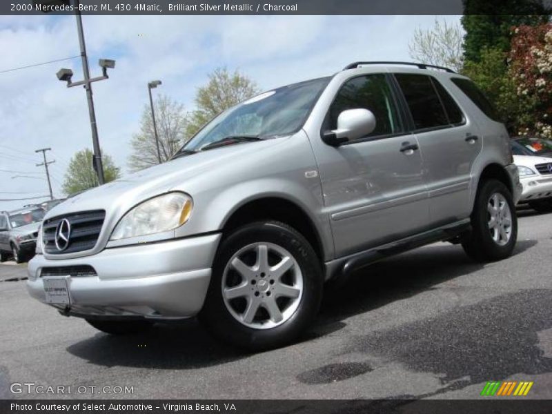 Brilliant Silver Metallic / Charcoal 2000 Mercedes-Benz ML 430 4Matic