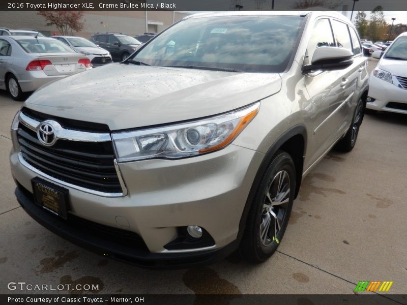 Creme Brulee Mica / Black 2016 Toyota Highlander XLE
