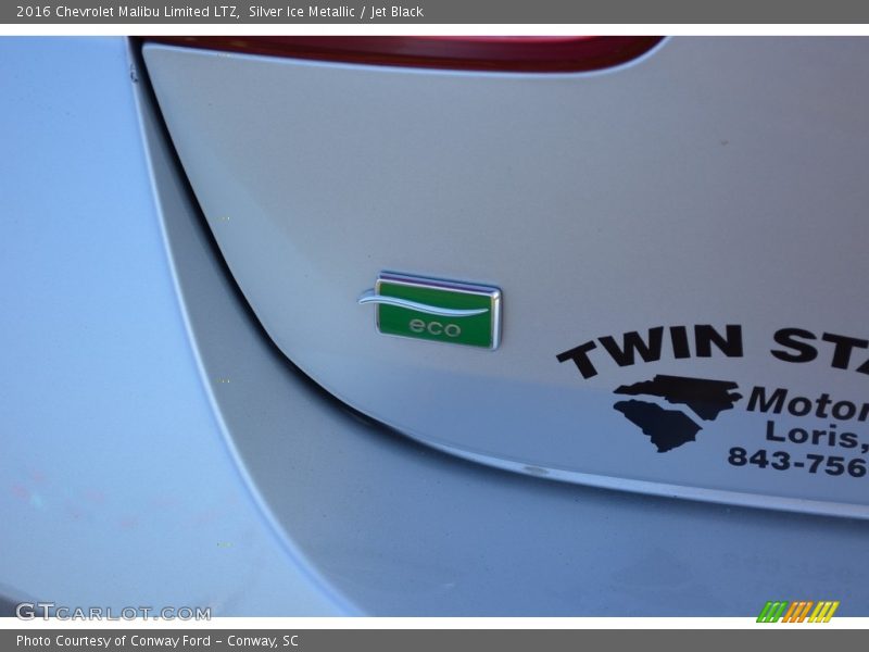 Silver Ice Metallic / Jet Black 2016 Chevrolet Malibu Limited LTZ