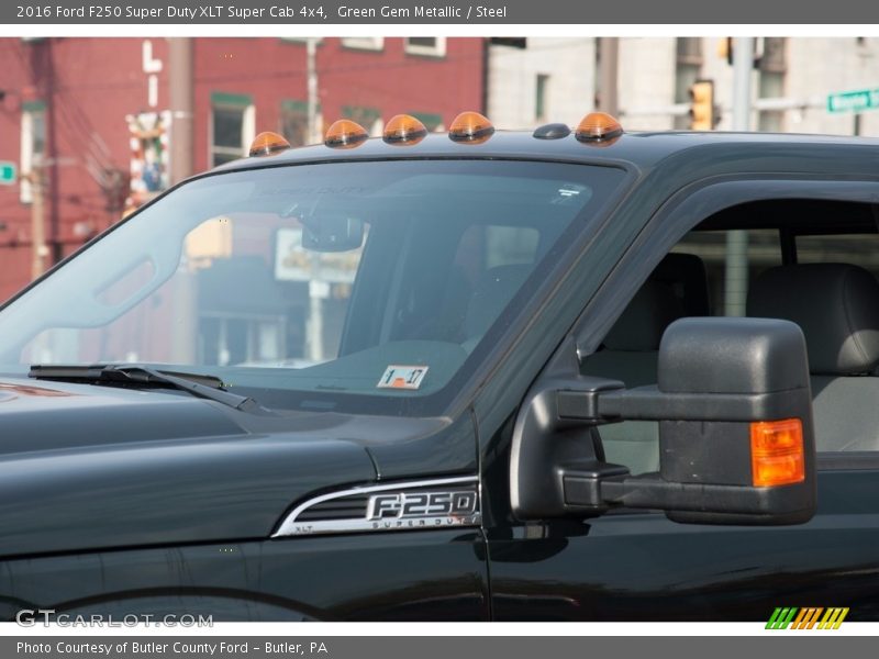 Green Gem Metallic / Steel 2016 Ford F250 Super Duty XLT Super Cab 4x4