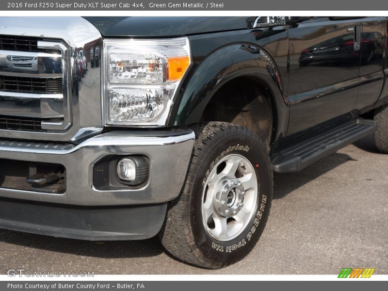 Green Gem Metallic / Steel 2016 Ford F250 Super Duty XLT Super Cab 4x4